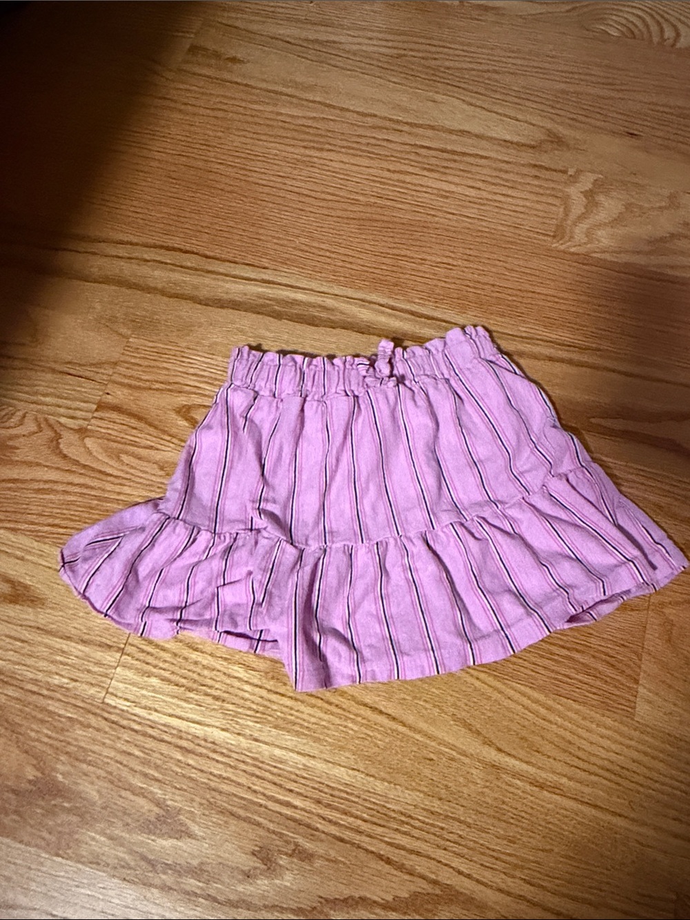 Carter's Lavender-Pink Striped Ruffle Skort